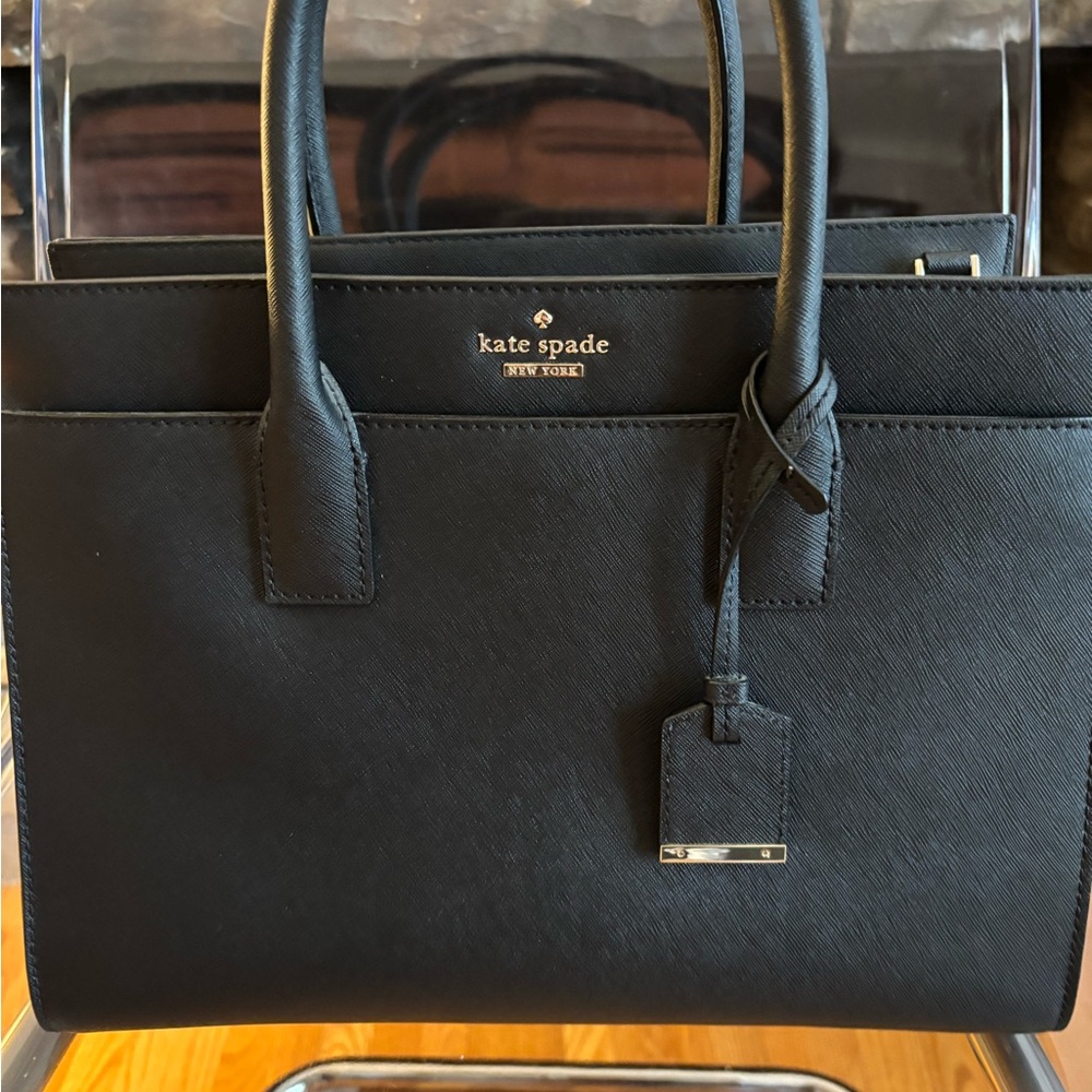 Kate Spade Black Leather Tote Bag